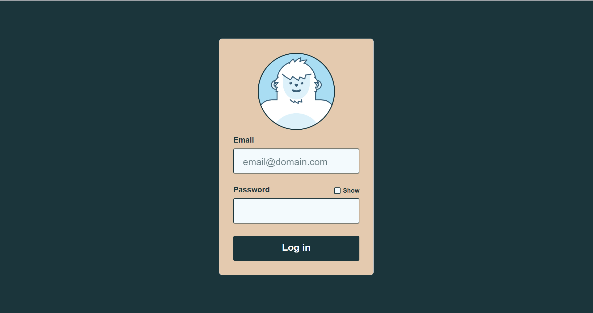 Monkey Login Page
